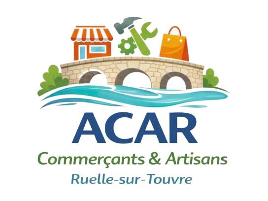 Logo de l'Association des Commerçants et Artisans de Ruelle-sur-Touvre (ACAR), Charente, Nouvelle-Aquitaine, France.