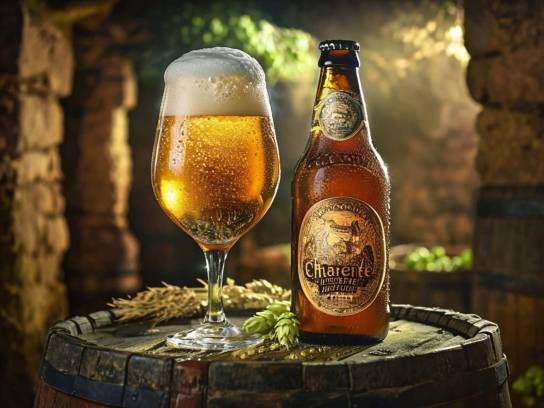 La Bière Artisanale Charentaise - Illustration générée par IA