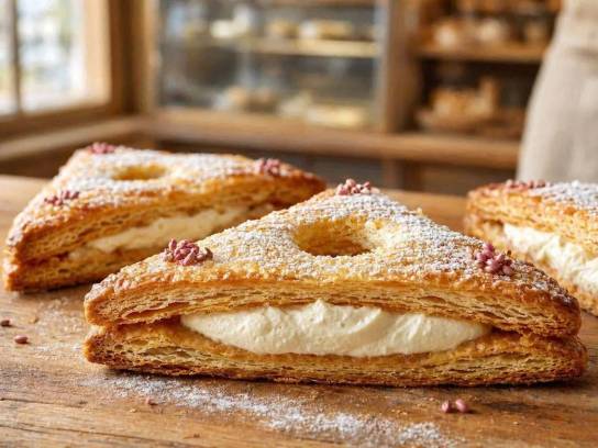 Des cornuellines à la crème chantilly - Illustration générée par IA