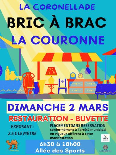 Affiche du Bric à brac - La Coronellade - La Couronne, Charente, Nouvelle-Aquitaine, France.