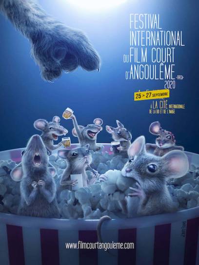 Affiche du Festival International du Film Court d'Angoulême - Angoulême, Charente, Nouvelle-Aquitaine, France.