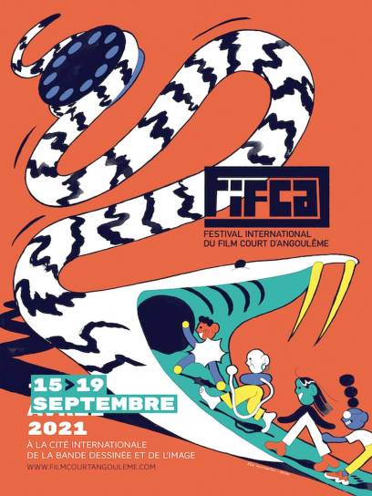 Affiche du Festival International du Film Court d'Angoulême - Angoulême, Charente, Nouvelle-Aquitaine, France.