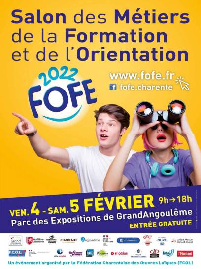 Affiche Salon des métiers de la formation et de l'orientation - L'Isle-d'Espagnac, Charente, Nouvelle-Aquitaine, France.