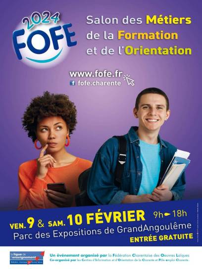 Affiche Salon des métiers de la formation et de l'orientation - L'Isle-d'Espagnac, Charente, Nouvelle-Aquitaine, France.