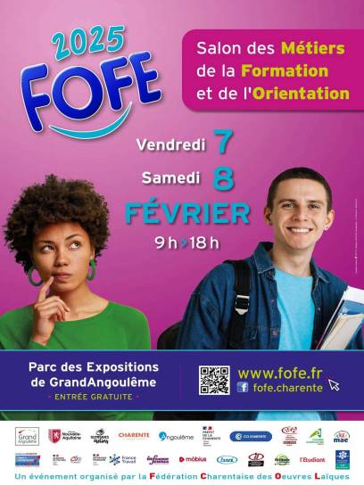 Affiche Salon des métiers de la formation et de l'orientation - L'Isle-d'Espagnac, Charente, Nouvelle-Aquitaine, France.
