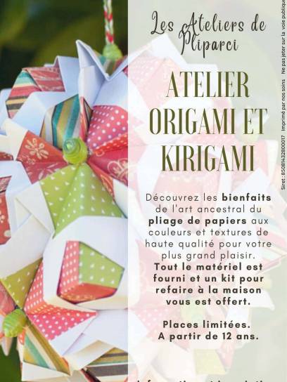 Affiche Les ateliers de Pliparci - Garat, Charente, Nouvelle-Aquitaine, France.