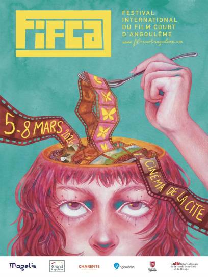 Affiche Festival International du Film Court d'Angoulême - Angoulême, Charente, Nouvelle-Aquitaine, France.