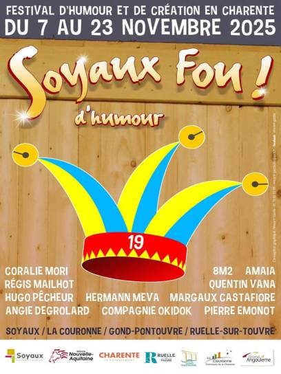 Affiche Festival Soyaux Fou d'Humour - Angoulême, Charente, Nouvelle-Aquitaine, France.