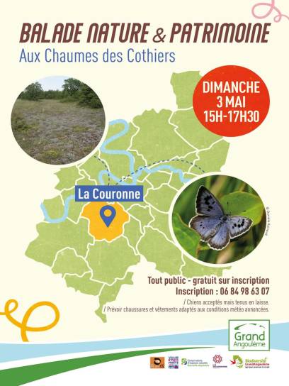 Affiche Balade Nature & Patrimoine - Les chaumes de Cothiers -  - La Couronne, Charente, Nouvelle-Aquitaine, France.