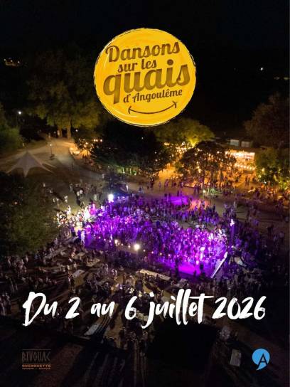 Affiche Dansons sur les quais d'Angoulême - Charente, Nouvelle-Aquitaine, France.