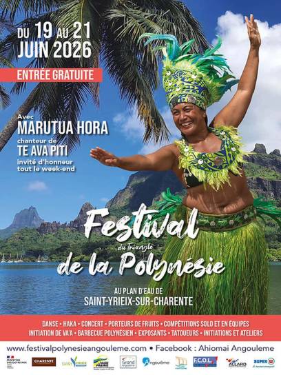 Affiche Festival du Triangle de la Polynésie - Saint-Yrieix-sur-Charente, Charente, Nouvelle-Aquitaine, France.
