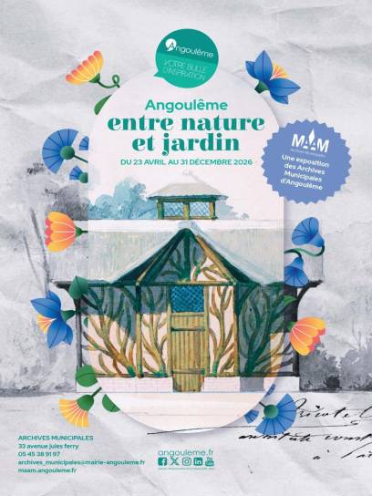 Affiche Angoulême entre nature et jardin - Angoulême, Charente, Nouvelle-Aquitaine, France.