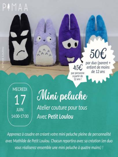 Affiche atelier mini peluche - Angoulême, Charente, Nouvelle-Aquitaine, France.