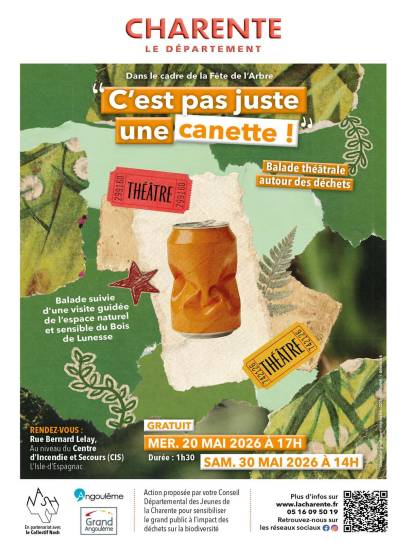 Affiche "Ce n’est pas juste une canette !" - ENS du Bois de Lunesse - Angoulême, Charente, Nouvelle-Aquitaine, France.