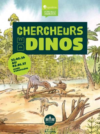 Affiche Chercheurs de dinos - Angoulême, Charente, Nouvelle-Aquitaine, France.