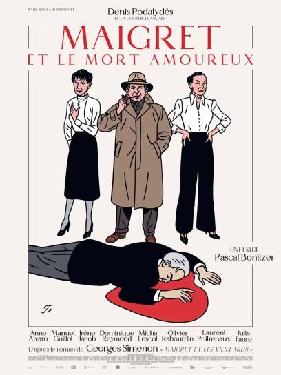 Affiche Ciné Mornac - Maigret et le mort amoureux - Mornac, Charente, Nouvelle-Aquitaine, France.