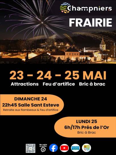 Affiche Fête foraine de Champniers, Charente, Nouvelle-Aquitaine, France.