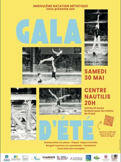 Affiche Gala d'été d'Angoulême Natation Artistique - Saint-Yrieix-sur-Charente, Charente, Nouvelle-Aquitaine, France.