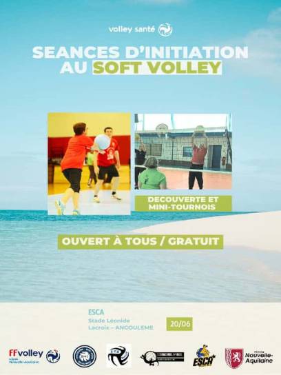 Affiche Initiation au Soft Volley à Angoulême, Charente, Nouvelle-Aquitaine, France.