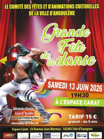 Affiche La Fête de la Danse - L'Isle-d'Espagnac, Charente, Nouvelle-Aquitaine, France.
