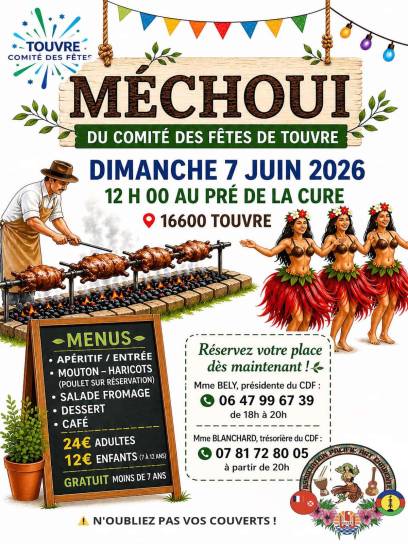 Affiche du méchoui à Touvre, Charente, Nouvelle-Aquitaine, France.