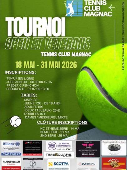 Affiche Tournoi de printemps - Magnac-sur-Touvre, Charente, Nouvelle-Aquitaine, France.