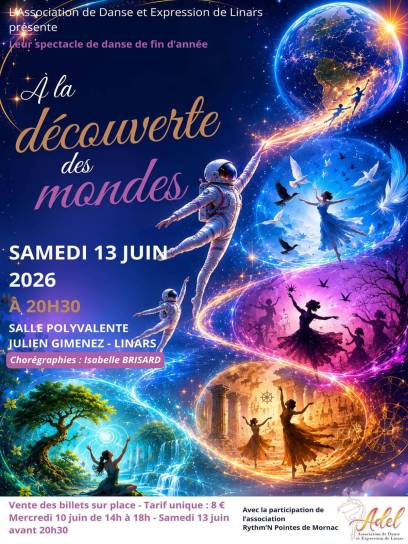 Affiche À la découverte des mondes - Linars, Charente, Nouvelle-Aquitaine, France.