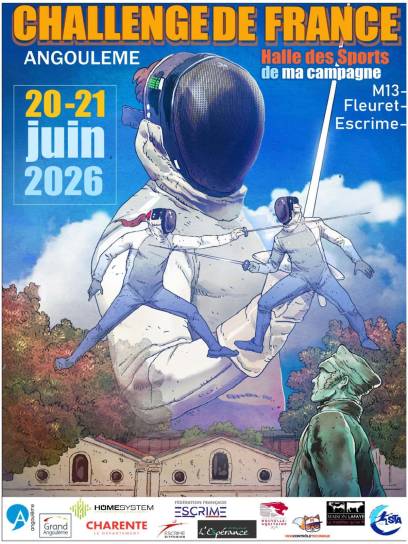 Affiche Challenge de France fleuret M13 - Angoulême, Charente, Nouvelle-Aquitaine, France.