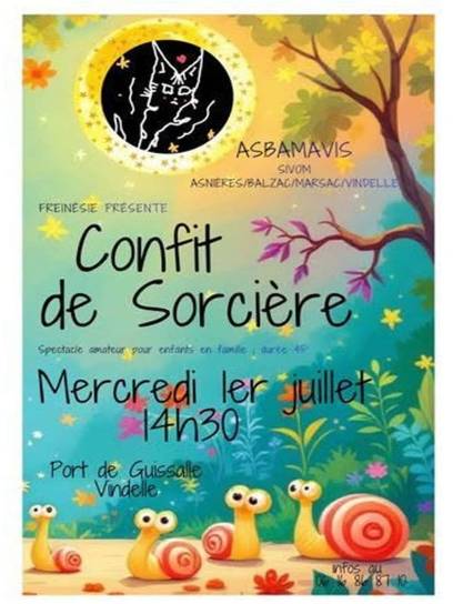 Affiche Confit de sorcière - Vindelle, Charente, Nouvelle-Aquitaine, France.