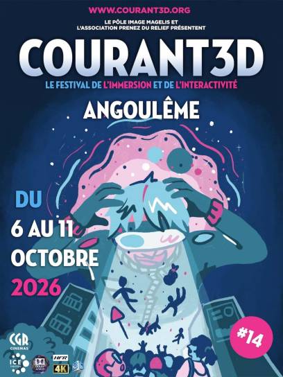 Affiche Festival Courant3D - Angoulême, Charente, Nouvelle-Aquitaine, France.