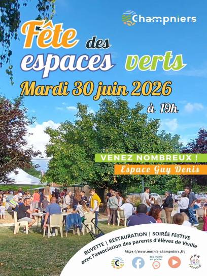 Affiche Fête des espaces verts à Viville - Champniers, Charente, Nouvelle-Aquitaine, France.