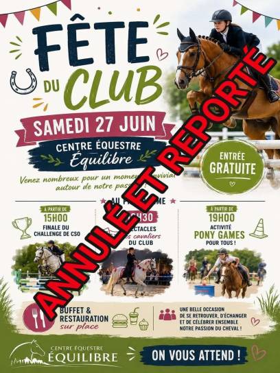 Affiche Fête du club équestre Équi-Libre - Torsac, Charente, Nouvelle-Aquitaine, France.