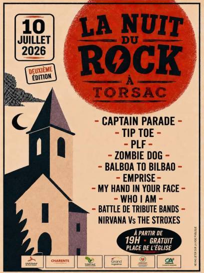 Affiche La nuit du rock - Torsac, Charente, Nouvelle-Aquitaine, France.