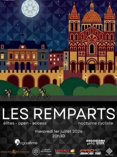 Affiche Nocturne des Remparts - Angoulême, Charente, Nouvelle-Aquitaine, France.