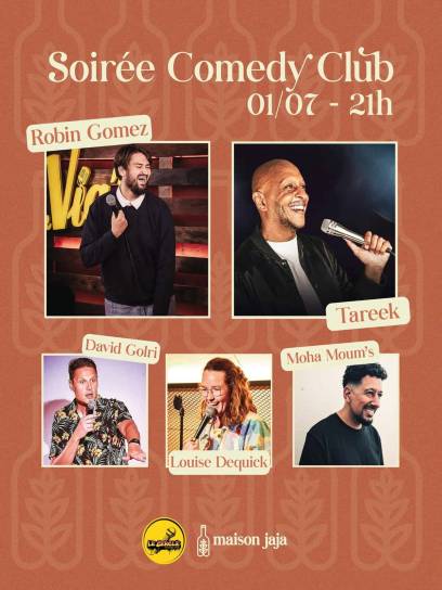 Affiche Soirée Comedy Club à Maison Jaja - Angoulême, Charente, Nouvelle-Aquitaine, France.
