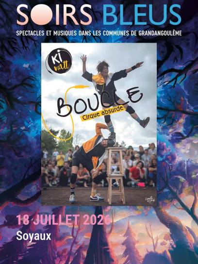 Affiche festival les Soirs Bleus - Boucle - Soyaux, Charente, Nouvelle-Aquitaine, France.