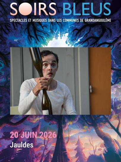 Affiche festival les Soirs Bleus - Brusco -Jauldes, Charente, Nouvelle-Aquitaine, France.