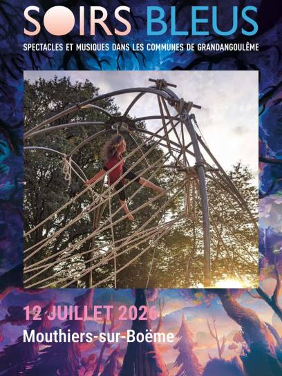 Affiche festival les Soirs Bleus - Tarantata - Mouthiers-sur-Boëme, Charente, Nouvelle-Aquitaine, France.