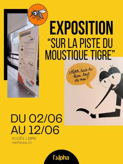 Affiche Sur la piste du moustique tigre - Angoulême, Charente, Nouvelle-Aquitaine, France.