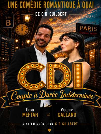Affiche Couple à Durée Indéterminée - Gond-Pontouvre, Charente, Nouvelle-Aquitaine, France.