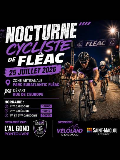 Affiche Semi-Nocturne UFOLEP de Fléac, Charente, Nouvelle-Aquitaine, France.