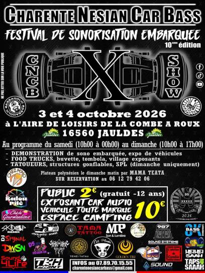 Affiche CNCB Show - Festival de sonorisation embarquée - Jauldes, Charente, Nouvelle-Aquitaine, France.