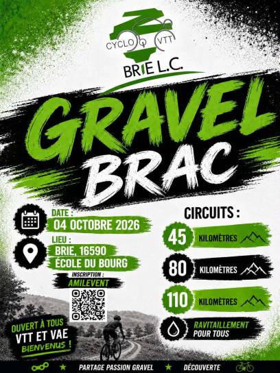 Affiche Gravel BraC - Brie, Charente, Nouvelle-Aquitaine, France.