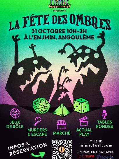 Affiche Halloween : La Fête des Ombres - Angoulême, Charente, Nouvelle-Aquitaine, France.