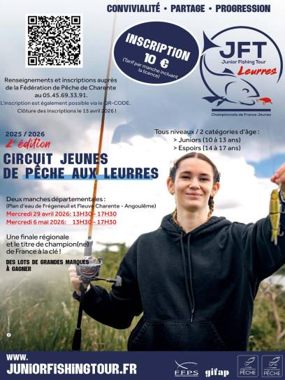 Affiche Junior Fishing Tour : JFT Leurres - Angoulême, Charente, Nouvelle-Aquitaine, France.