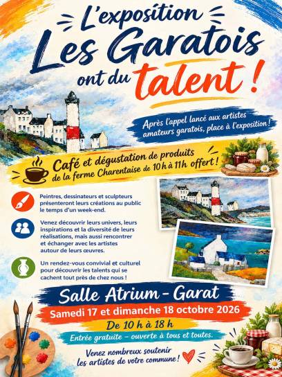 Affiche Les Garatois ont du talent ! - Garat, Charente, Nouvelle-Aquitaine, France.