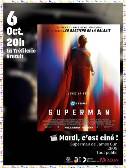Affiche Mardi, c'est ciné - Superman - La Couronne, Charente, Nouvelle-Aquitaine, France.