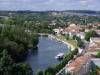 Le port de l'Houmeau vu des remparts d'Angoulême, Charente, Nouvelle-Aquitaine, France.